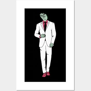 Lizard in a suit Posters and Art